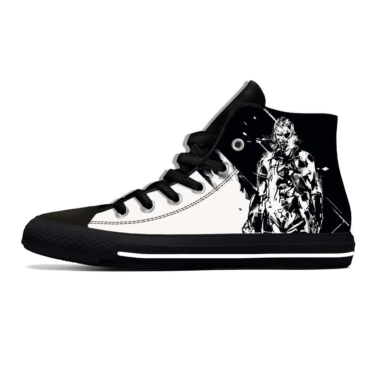 Anime Cartoon Game Metal Gear Solid Fashion Funny Casual Cloth Shoes High Top Lightweight Breathable 3D Print Men Women Sneakers