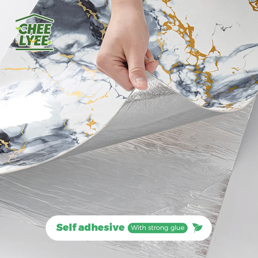 1/6/12m Meteor Stone Roll Material Sxp Self-Adhesive Roll Material Marble Wall Sticker Peel and Stick Self-Adhesive Wall Sticker Thickened Version Suitable for All Indoor Spaces