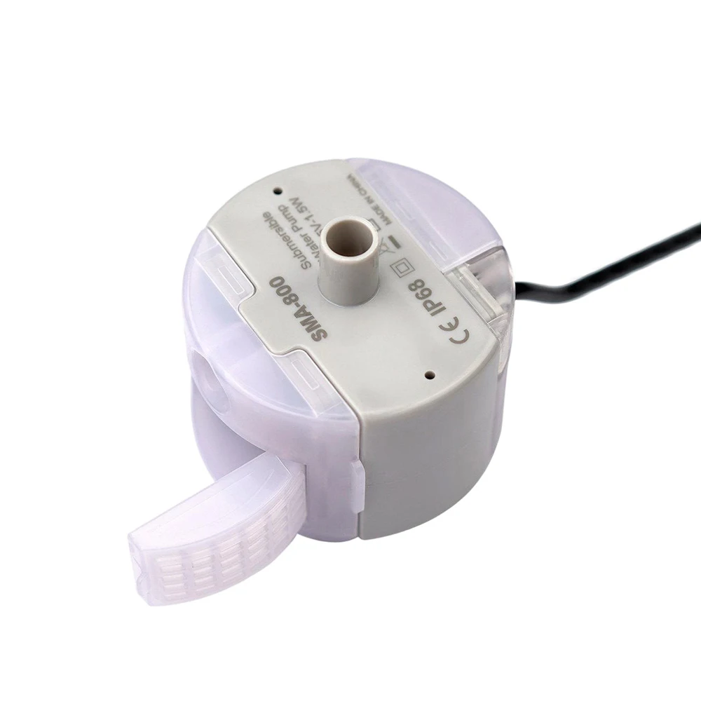 SMA-800 Quiet Submersible Water Pump DC5V 1.5W 160L/H Detachable Design for Aquarium Pet Fountain Water Cycle Circulation Pump
