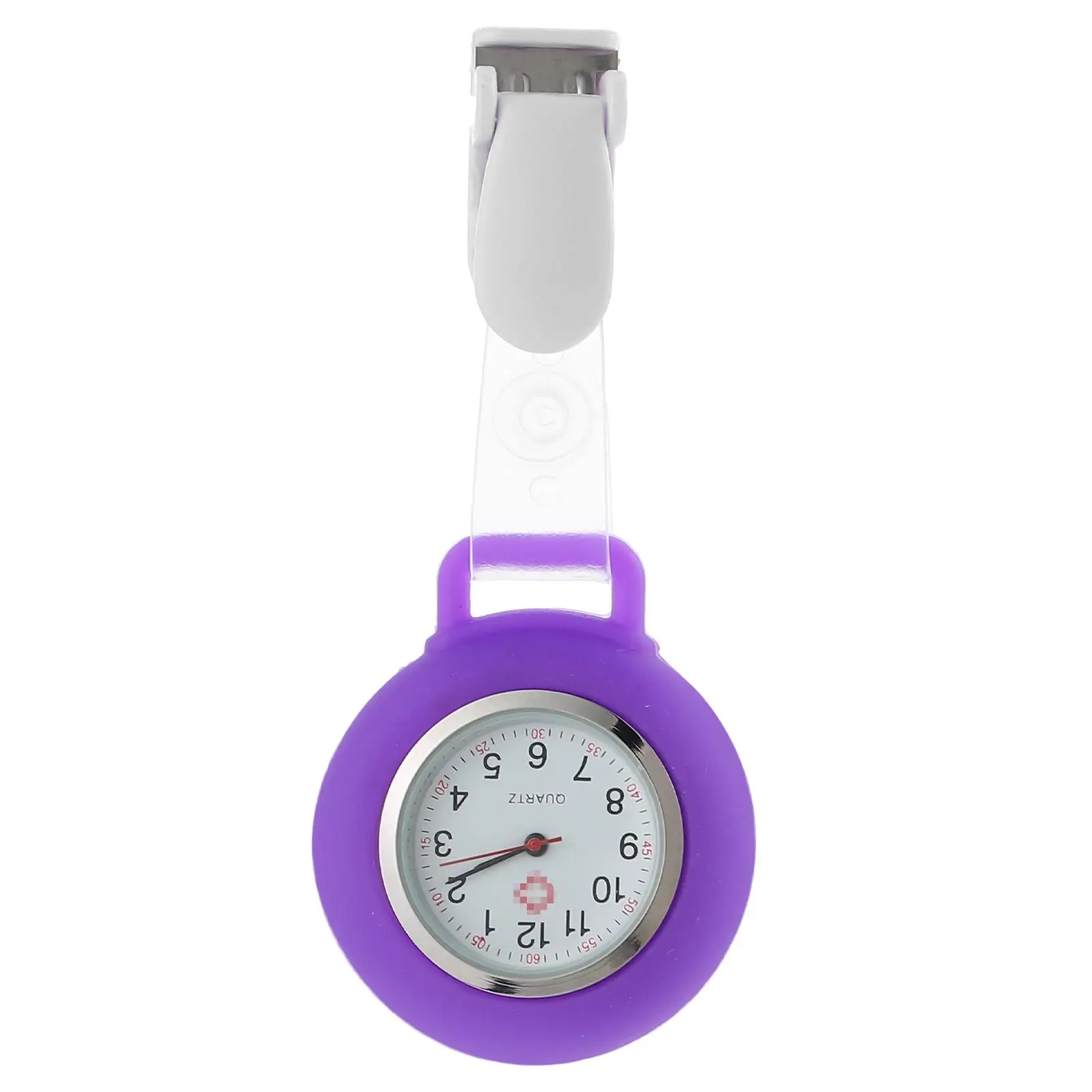 

Silicone Breast Watch Clip White Color Lightweight Pocket Watch Professional Nurse Accessory Multi Function Convenient Nurse