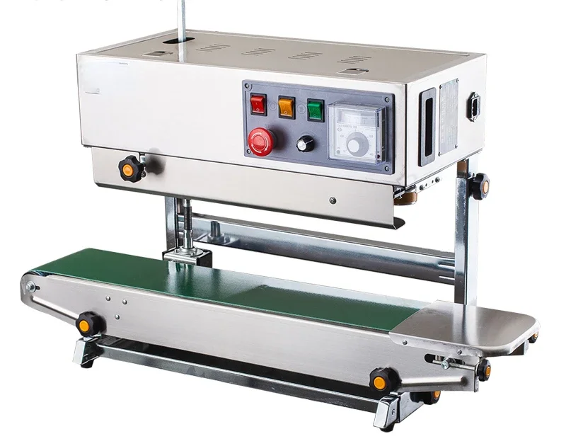 FR-880 Stainless Steel Vertical Continuous Bag Sealer Sealing Machine With Date Code Printing