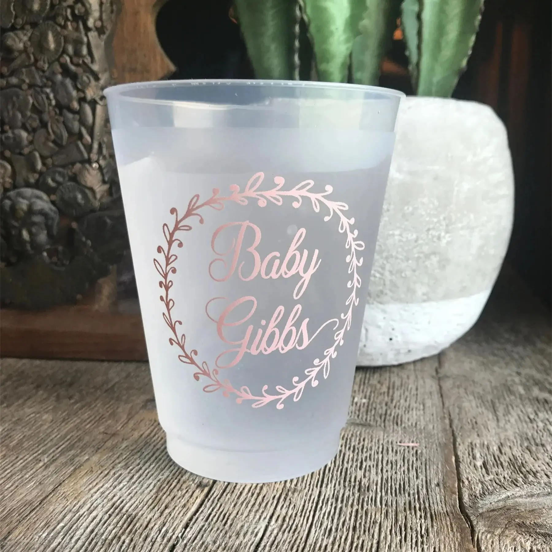 

10/50 Personalized Shatterproof Cups, Monogrammed, Custom, Frosted, Frost Flex, Wedding Cups, Christmas, Holiday, Baby, Cocktail