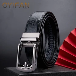 Men Belt Top quality cow genuine leather men's belt cowhide strap for male automatic buckle belts for men alloy buckle belt Men