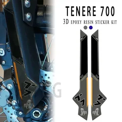 Tenere-accesorios para guardabarros delantero de motocicleta, pegatina de resina epoxi 3D para Yamaha Tenere 700 2023-700
