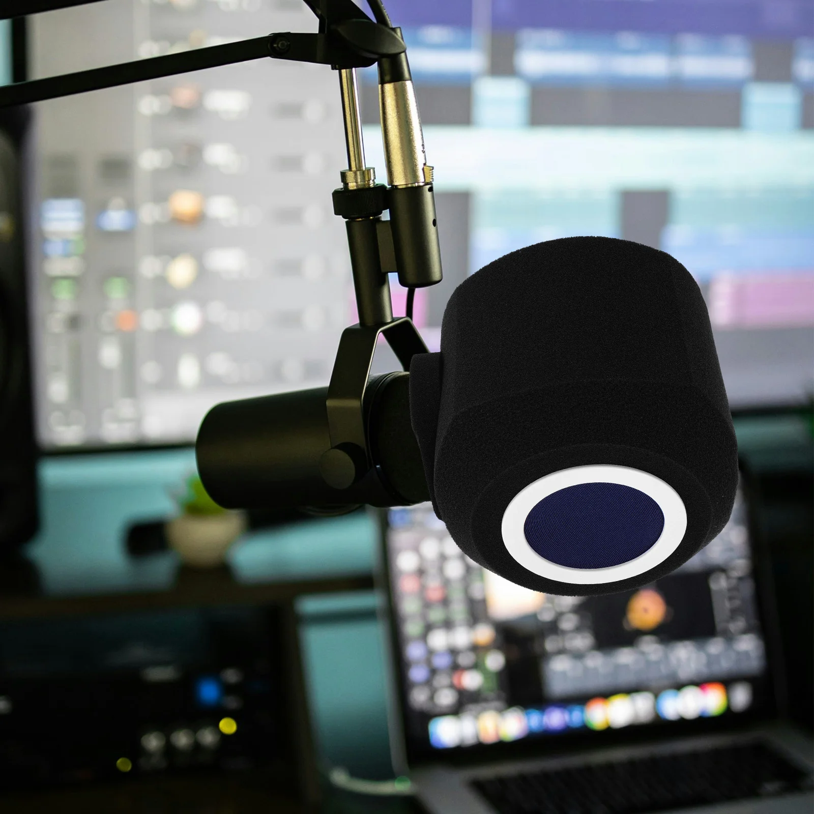 

Microphone Isolation Shield Pop Filter Noise Cancellation High Density Foam Acoustic Windscreen for Live Streaming Singing