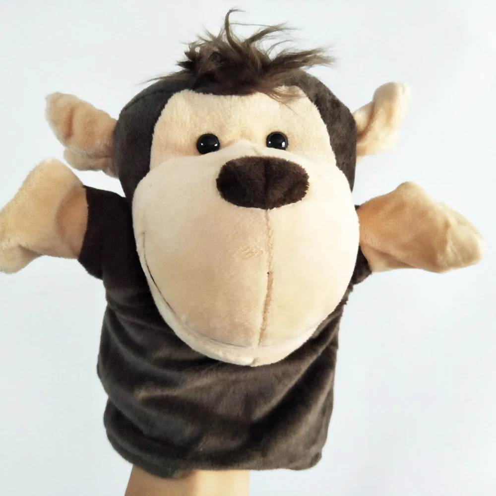 Brinquedo de pelúcia infantil de fantoche de mão de macaco de presente de pelúcia macio