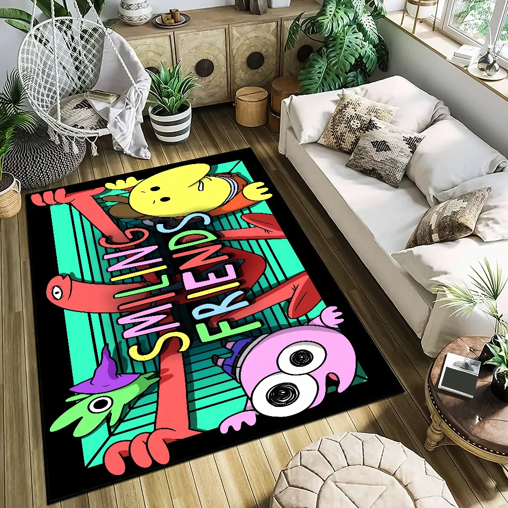 cartoon art anime S-Smiling F-Friends small carpet Rug Carpet Home Decor Bedroom Mat Hallway Balcony Entrance Doormat Decoration
