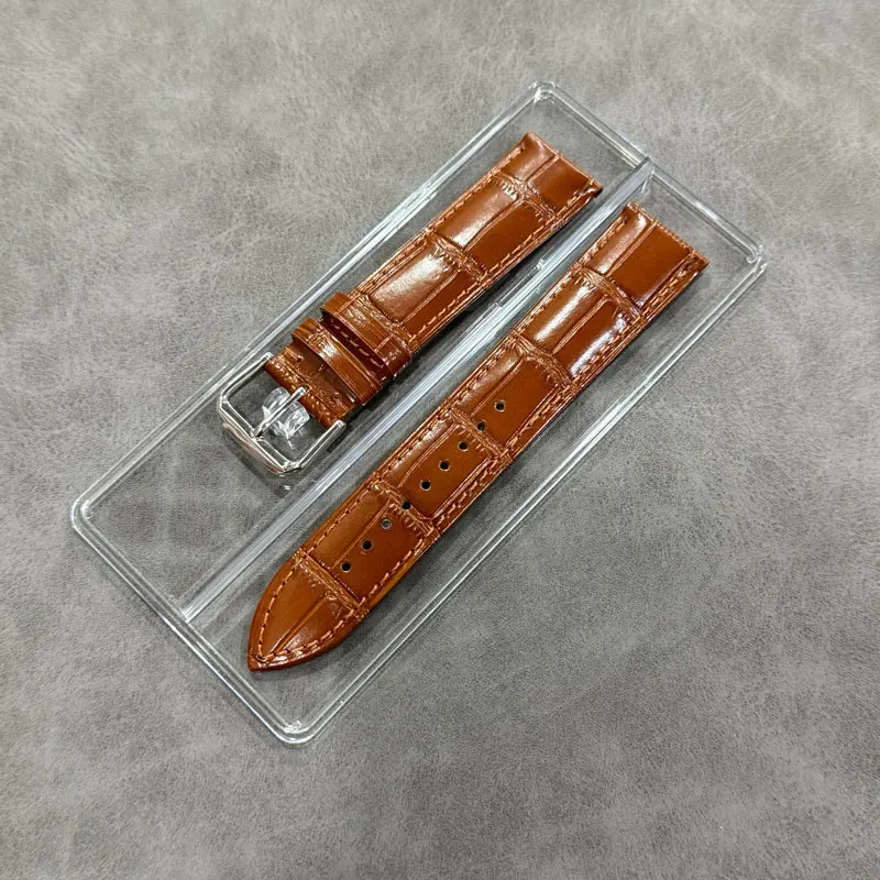 FUYIJIA زوجين مخصص لينة جلد البقر حزام 316L دبوس من الفولاذ المقاوم للصدأ مشبك الساعات 10 مللي متر ~ 24 مللي متر نمط التمساح المعصم الفرقة