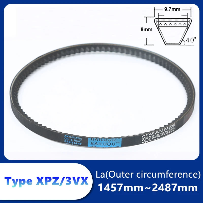 Conveyor Belts Type XPZ 3VX Raw Edge Cogged V Belt Drive Toothed Rubber Transport Strap 1457 1500 1575 1700 1850 1900 2000~2487