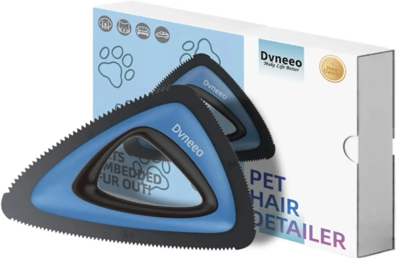 

Efficient Pet Hair Remover for Car, Couch & Carpets - Durable, Ergonomic Tool in Blue