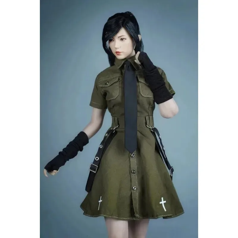 1/6 مقياس موضة ملابس الجندي الإناث فستان بأزرار ملابس العمل تنورة الجوارب نموذج ل 12 "Tbl S17 لعبة أرقام الجسم #3