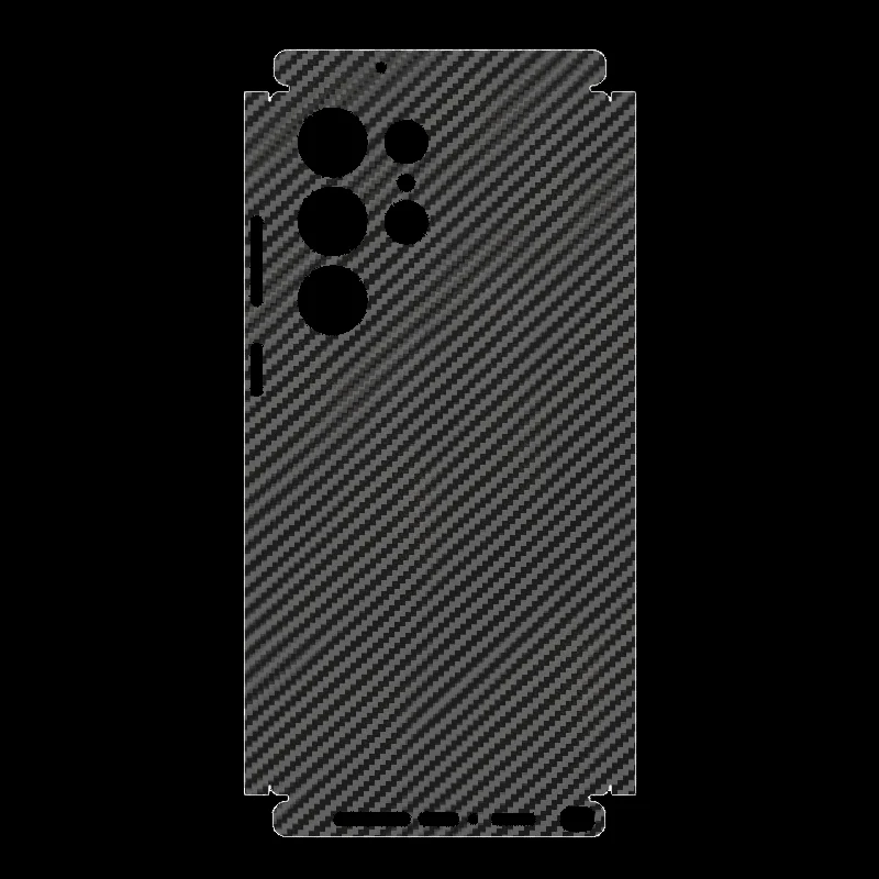 3D Carbon Fiber Skin Grain Full Body Phone Protector Sticker For SAMSUNG GALAXY S23 Ultra S23 Plus S22 A14 Back +Sides Wrap Film