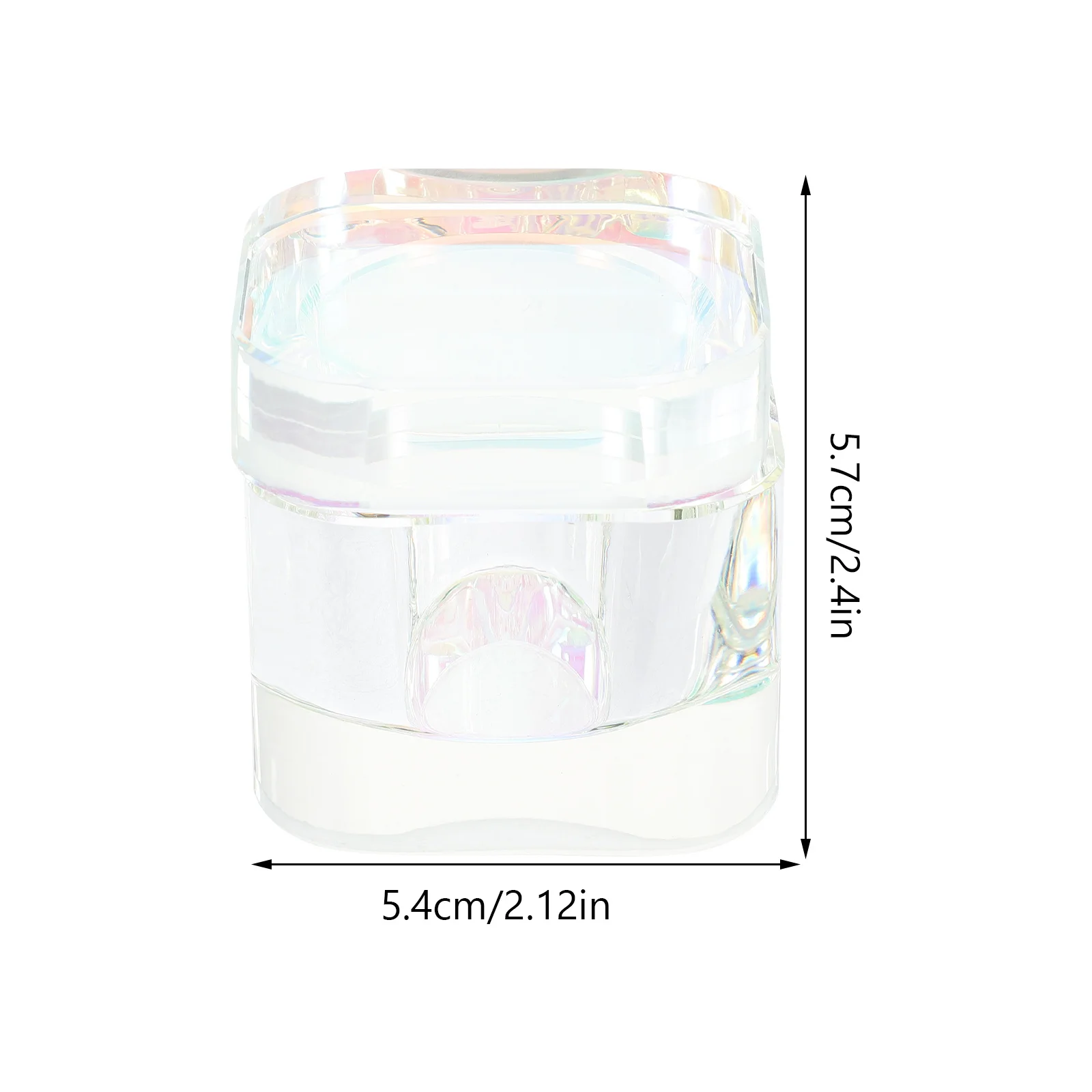 Piatto per unghie in cristallo Ciotola Strumenti acrilici Regalo pratico Porta polvere liquida per manicure fai-da-te Design delicato di piccole dimensioni