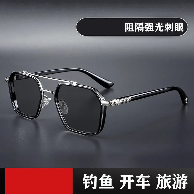 Polarized Square Metal Sunglasses Women Men 2022 Trending Products Car Driving Glasses Double Beam Oculos Masculino