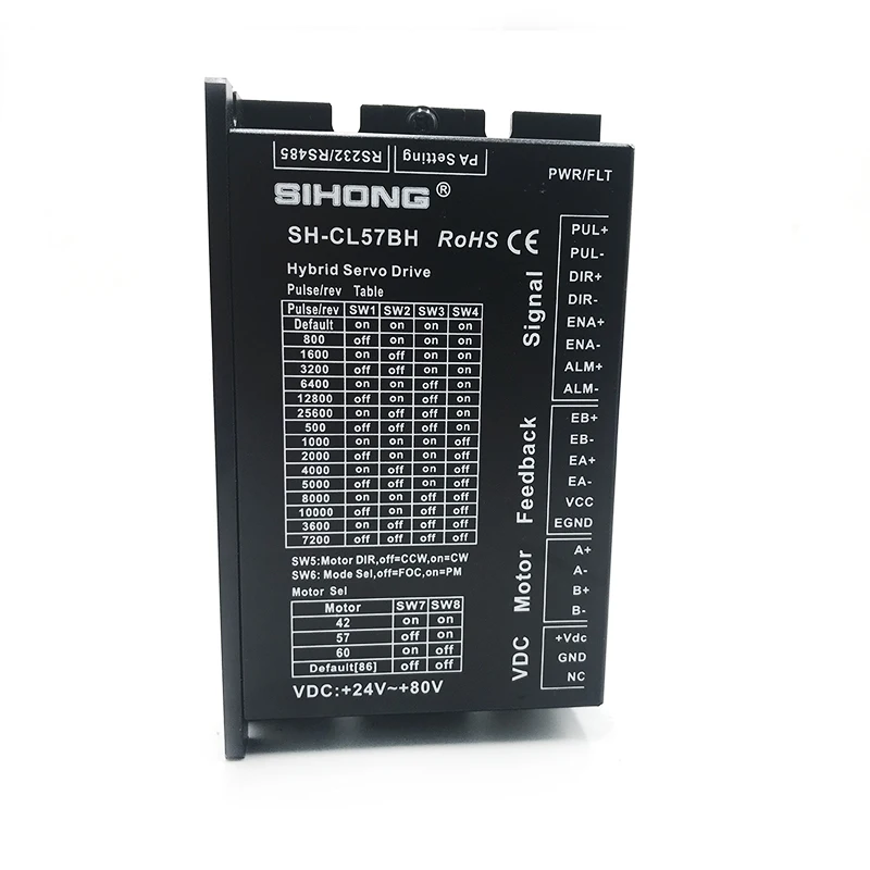 Siheng Sihong Fabriek Stappenmotor CE Kwaliteit 3NM 57mm 4A Hybride 2-fase Nema 23 Gesloten Lus Stappenmotor met Driver