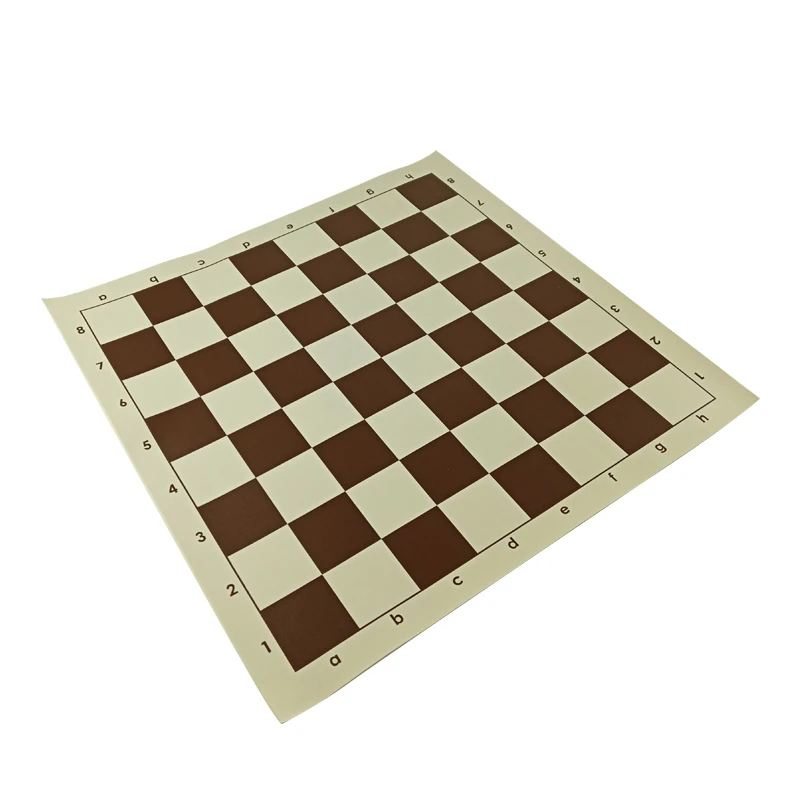 Schach Hochwertiges Tragbares Gerolltes PVC-Leder Weiches Schachbrett 43*43cm/16,9*16,9 Zoll Schachspiel-Zubehör Standard Langlebig