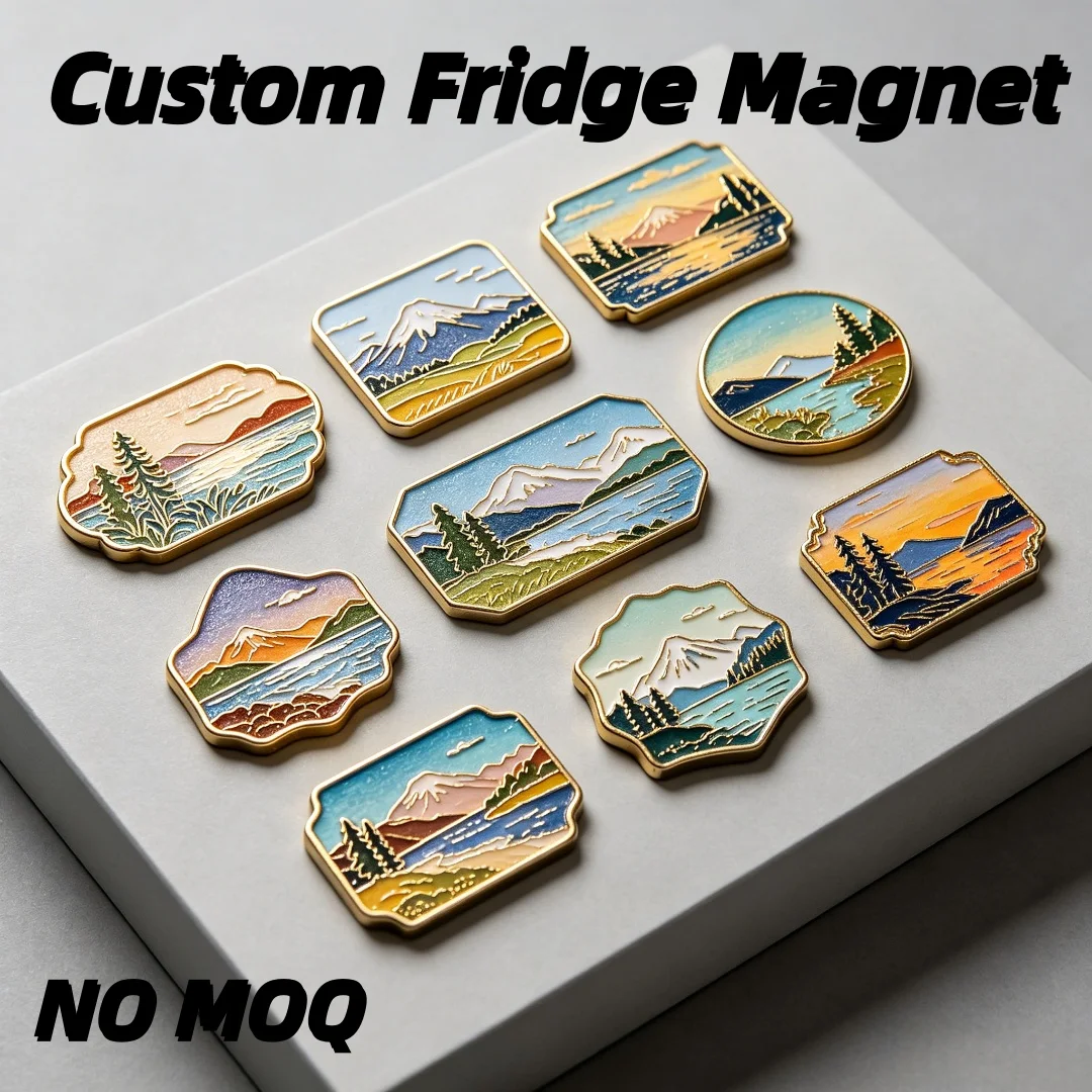 New Arrival Personalized Hot Sale Creative Soft Enamel Souvenir Fridge Metal Magnet With Printing Logo 3D Custom Souvenir Gift