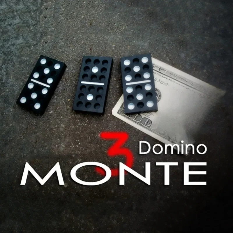 3 DOMINOES MONTE Close Up Magic, Magic Tricks props Illusions TV Show Professional Magic Product Amazing Effect Gimmicks