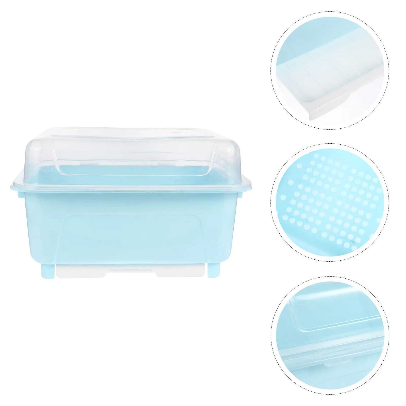 

Utensil Drying Box Lid Cover Dish Organizer With Cover Drying Rack Drain Board Fork Spoon Chopstick Holders