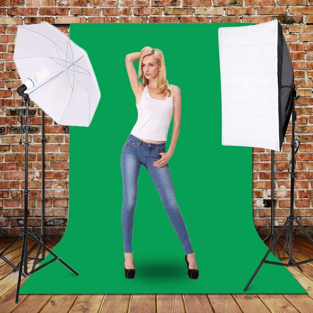 6.6x10ft Photography Accessories Video Lighting Kit Set Umbrella Softbox Backdrop and 5 in 1 Reflector for Photo Studio