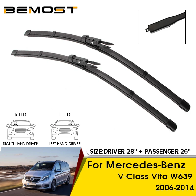 Car Wiper Blades For Mercedes-Benz V-Class Vito W639 2006-2014 Windshield Windscreen Front Window Blades 28