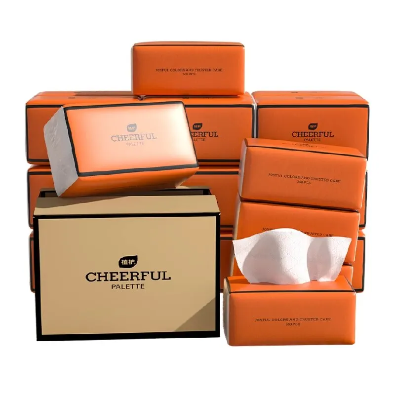 Zhihu Orange Air Cushion Tissue 4 Layer 90 Sheets 8 Bags