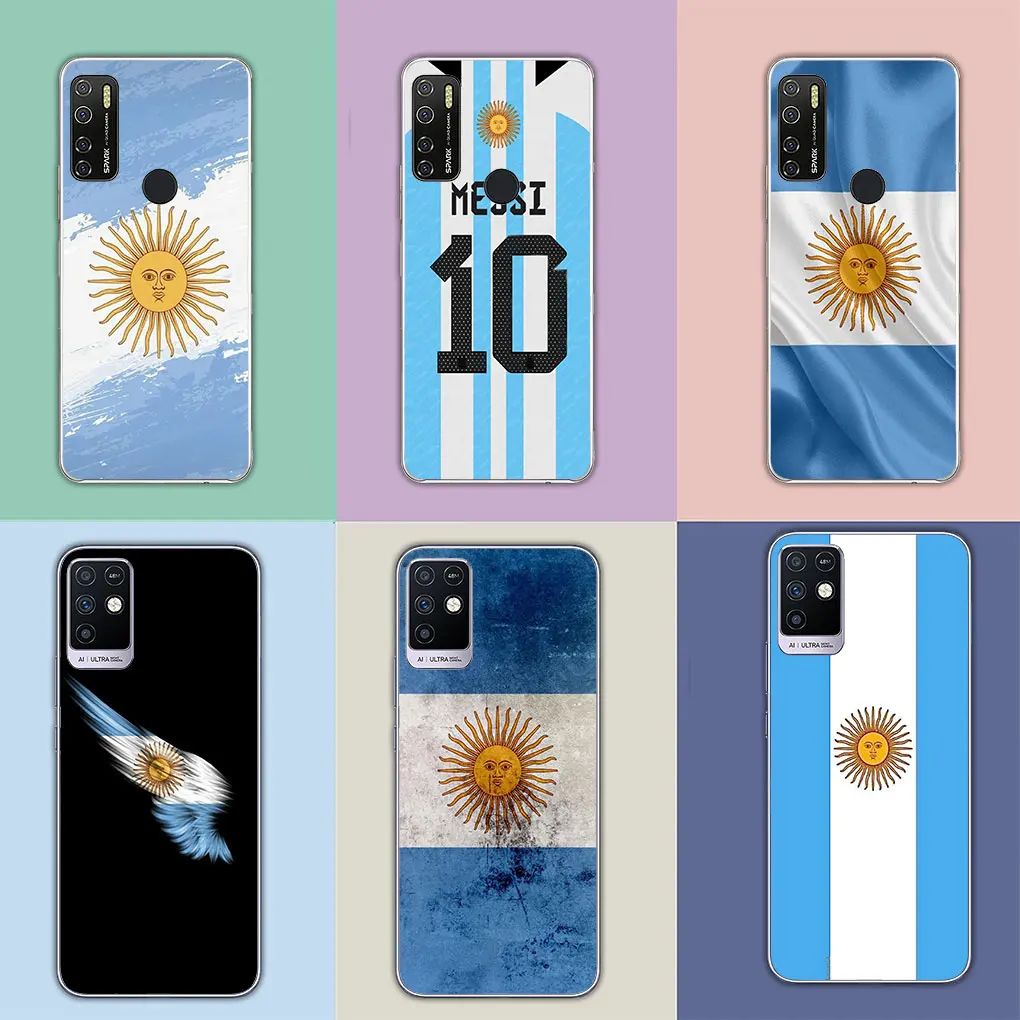 Argentina Flag 10 Football Cover Phone for Samsung Galaxy A04 A05 A14 A15 A23 A34 A54 M23 M33 M52 M53 M31 M51 M21 Soft Case