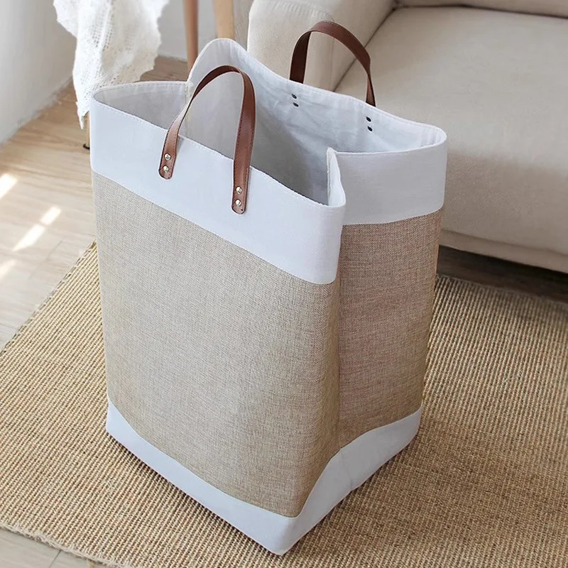 Large Capacity Laundry Basket Dirty Clothes Basket Fabric Laundry Basket Folding Storage Basket Household Storage Box Portable