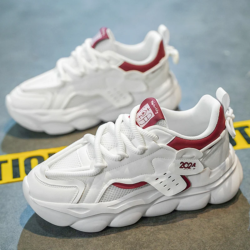 

Men's thick soled casual sports shoes breathable soft sole four seasons outdoor running shoes fashion trendy shoes male sneakers