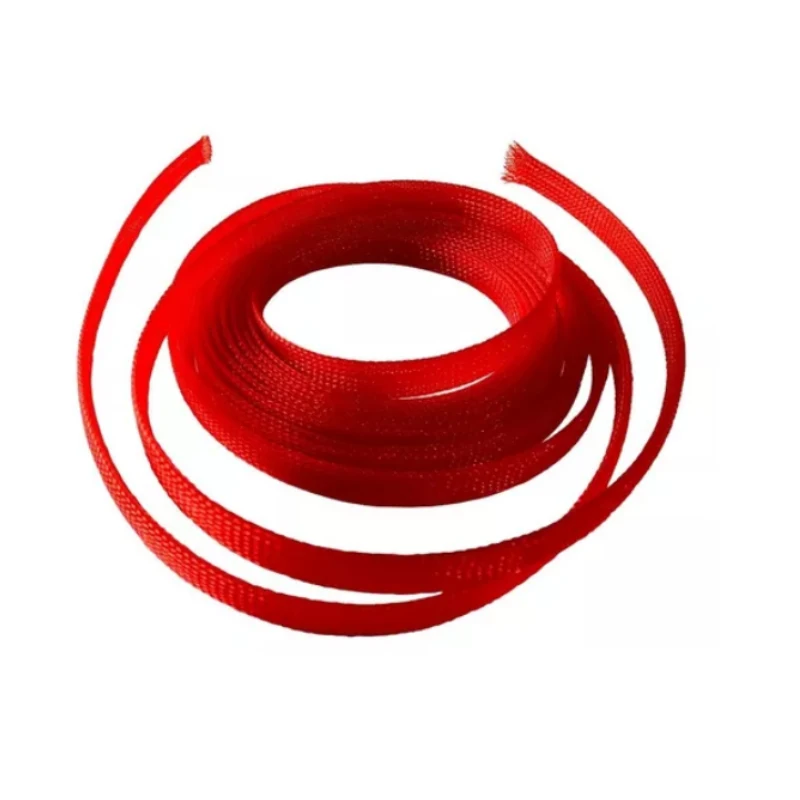 

1pcs 50 Meter 12mm Red / Blue/White Color Insulated Braid Sleeving Tight PET Wire Cable Gland Protection Cable Sleeve