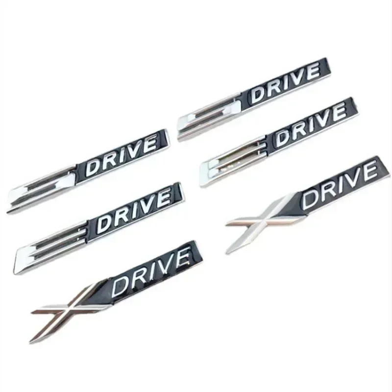 3D Metal XDRIVE SDRIVE EDRIVE Letters Car Rear Trunk Fender Emblem Badge Sticker For BMW E46 E39 E60 E90 F10 F30 E36 X3 X6 X5 X7