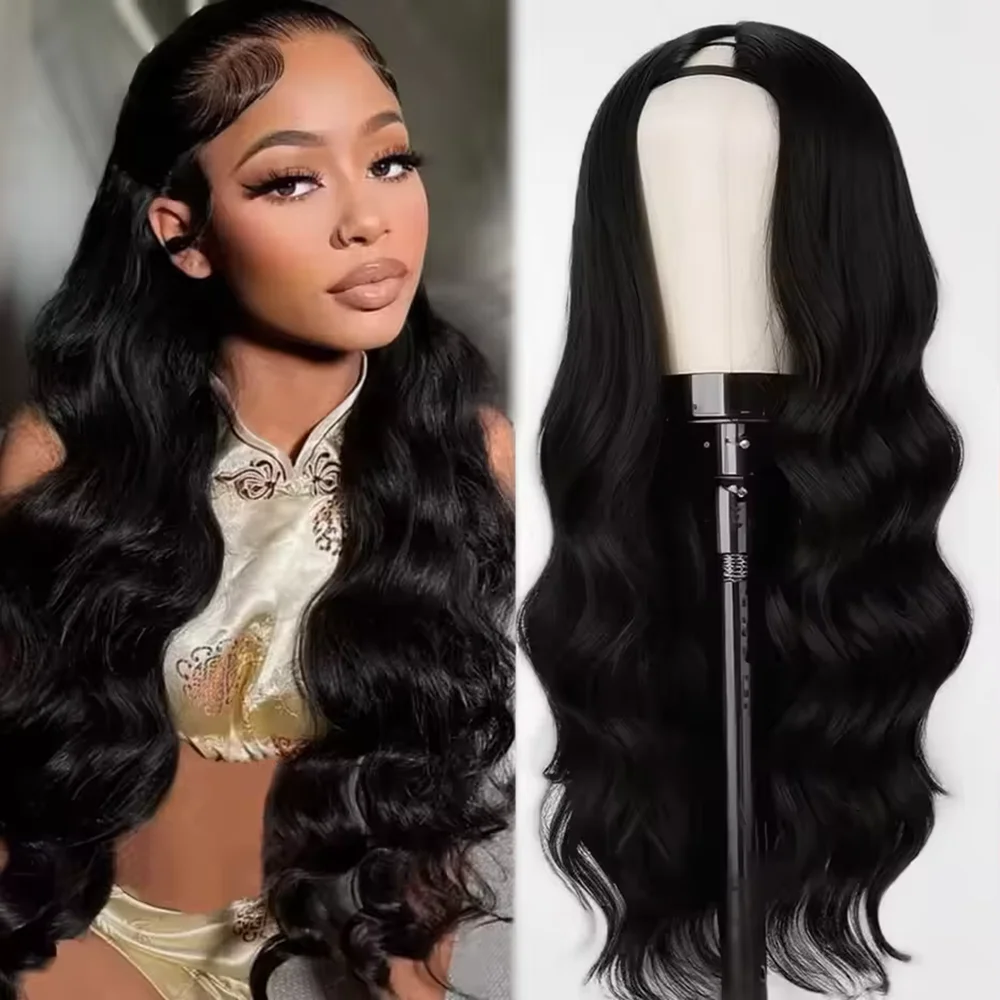 

V Part Wigs Body Wave Brazilian Wigs Human Hair Wigs Machine Made 220% Density V Shape Wigs 18-32 Inch Natural Hair Wig