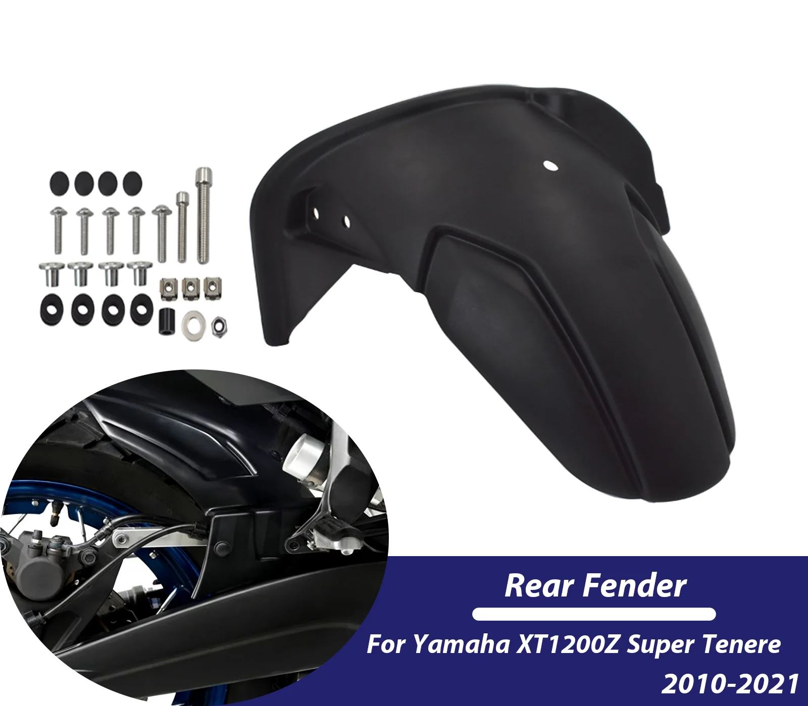 

XT1200ZE XT1200Z Rear Fender Guard Fit For Yamaha XT1200 Z ZE Super Tenere 2010-2022 Rear Tire Hugger Mudguard Accessories