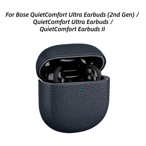 Imagen 1 del producto Funda de negocios de cuero auténtico para auriculares Bose QuietComfort Ultra / Auriculares QuietComfort Ultra (2a generación) / Auriculares QuietComfort II