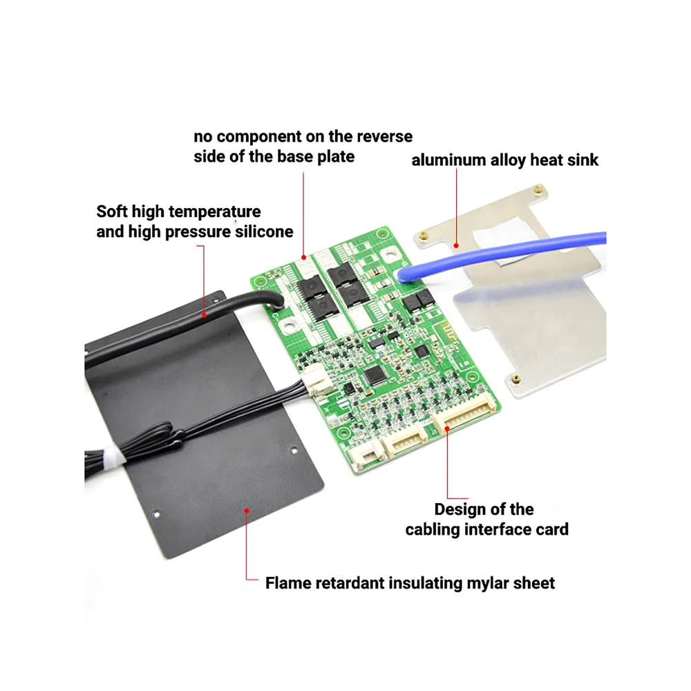 JBD Bluetooth Smart BMS 7S to 17S 10S 13S 14S 16S Lithium Battery Protection Board 24V 36V 48V 52V 60V Li-ion Lipo 20A 40A 60A