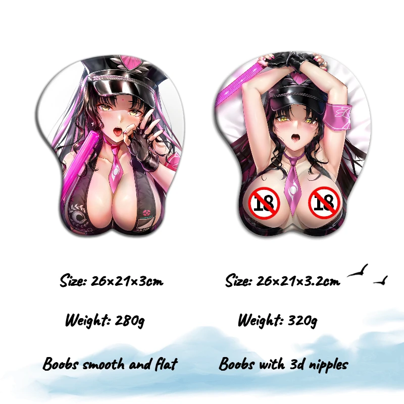 

NSFW Nude 3d Nipples Hentai Boobs Mouse Pad Sexy Girl Fate Esshouin Kiara Gamer Anime Cute Wrist Rest 3D Oppai Silicone Mousepad