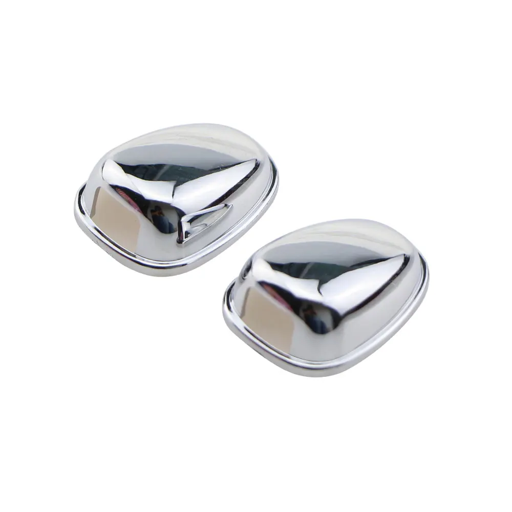 車のフロントガラスウォッシャーワイパーカバー、ウォータースプレーノズルキャップ、プジョー2008、2014-2017用ステッカー、ABSクローム、2個