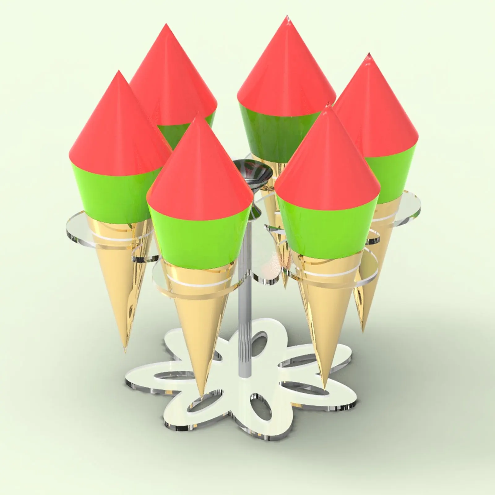 

Transparent Acrylic Ice Cream Cone Stand Simple Display Rack For Party Dessert Shop Home Bakery Sturdy Non-Slip Food Display