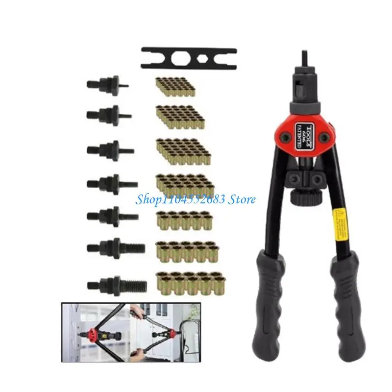 Double-Handle Rivet Nut Tool for Cabinets, Panel, Sheet Metal Furniture Panel 