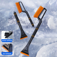 2 in 1 Multi-Functional Car Snow Removable Brush Winter Car Ice Shovel Extendable Ice Scraper Car Cleaning & Maintenance Tools