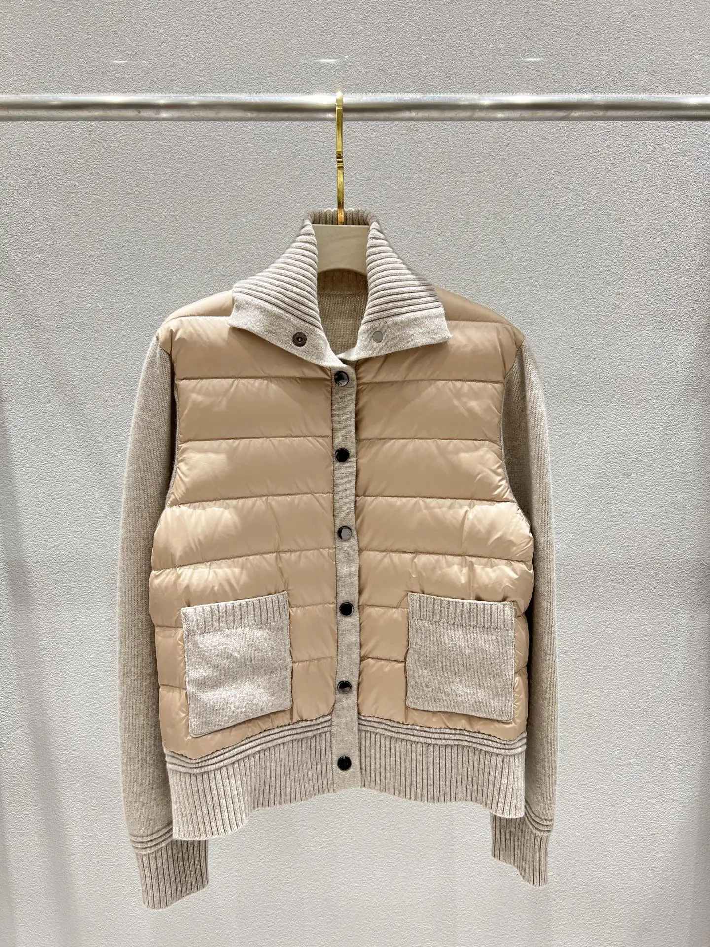 Otoño e Invierno nueva moda de alta calidad Casual Cachemira costura abajo chaqueta solapa Cardigan mujeres