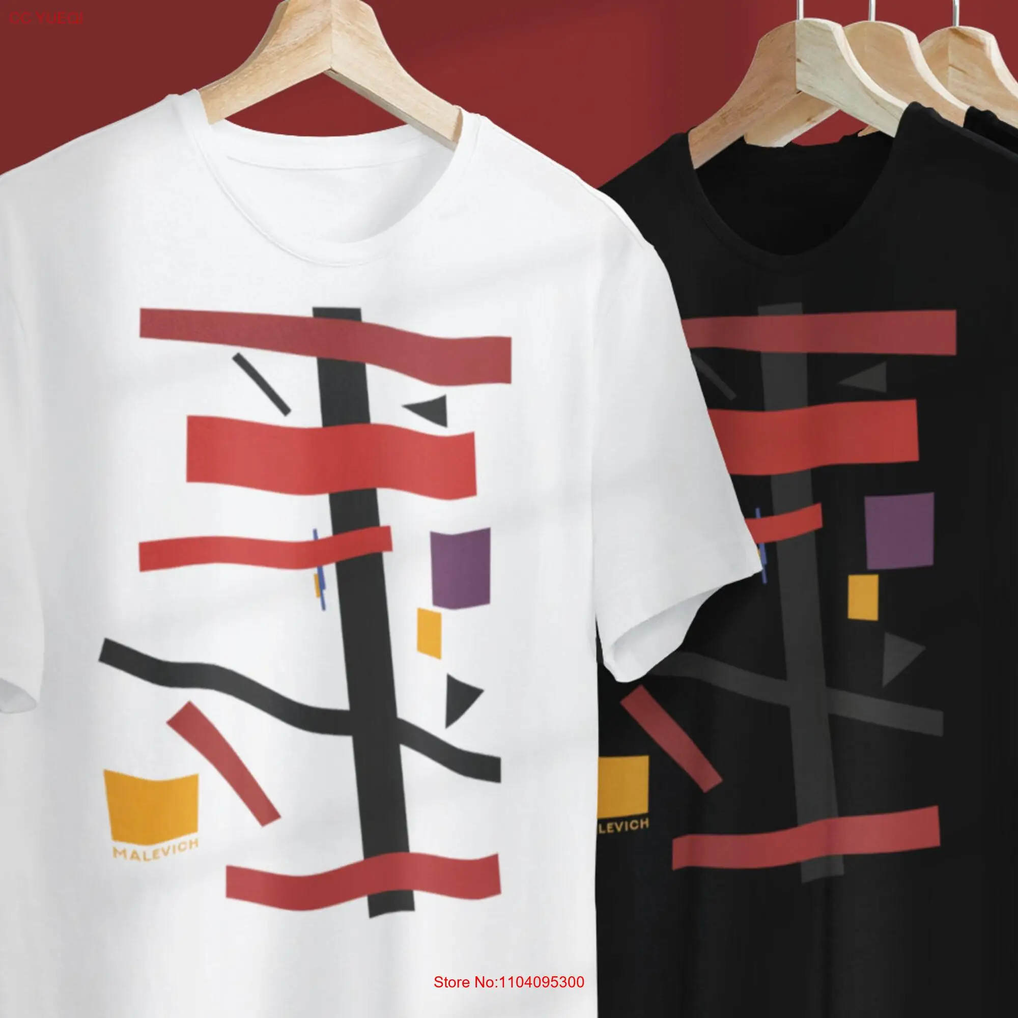 Camiseta de manga larga o corta unisex, camisa con diseño minimalista y minimalista de Kazimir Malevich, estética bauhaus, suprematismo