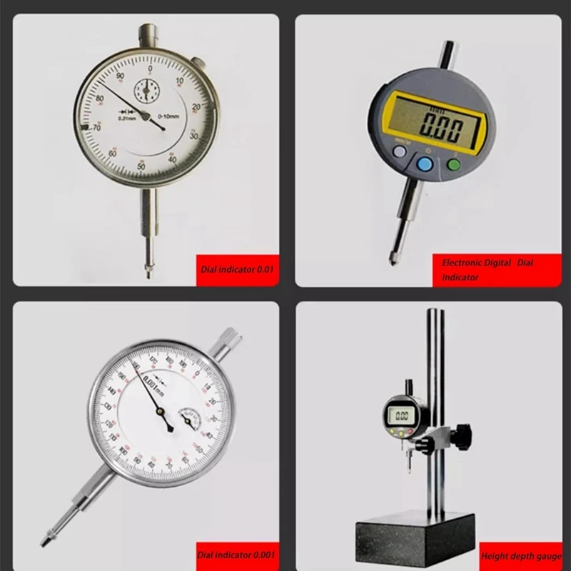 6Pcs Dial Indicator Extension Stem Rod Set M2.5 Thread,10-100Mm Extend Rod,Measurement For Dial & Digital Indicators