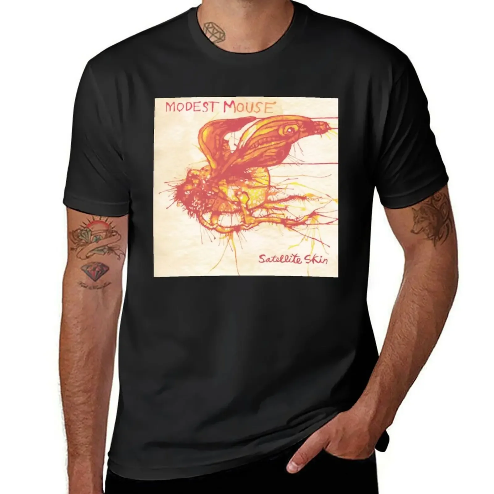 Modest Mouse - Satellite Skin T-Shirt anime quick-drying mens workout shirts