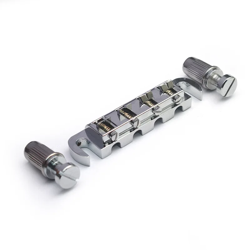 4-String Bass Split Bridge Bottom String-Through, All Metal Bass Bridge Tailpiece Guitar Parts & Accessories