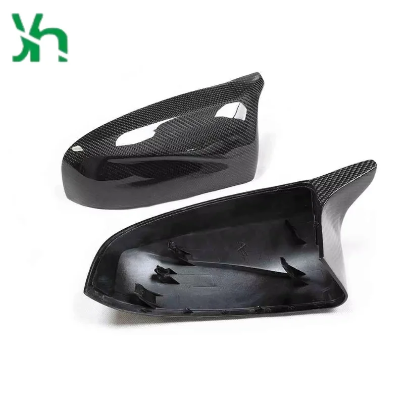 ل BMW X5 E70 X6 E71 2008 2013 المتكلم ألياف الكربون غطاء مرآة جانبية استبدال مرآة الرؤية الخلفية الإسكان #2