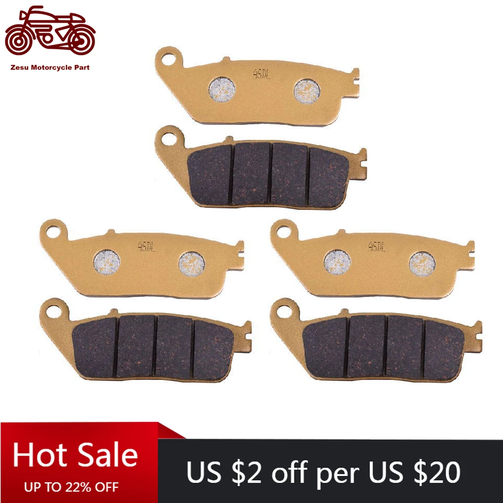 

Motorcycle Front & Rear Brake Pads Disc Set For Honda CBR750 750F CBR750F VFR750 VFR750F ST1100 Pan European ABS ST1100 ST1100L