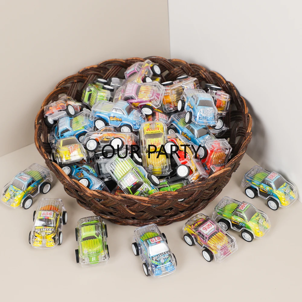 Mini vehículo todoterreno colorido de 12 Uds., coche de juguete extraíble para niños, recuerdos de fiesta de cumpleaños, premios escolares, bolsa de regalo de relleno de piñata