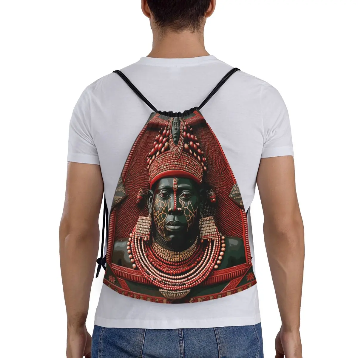 

Рюкзаки Eshu Of The Crossroads Eleggua, модные портативные сумки на шнурке, спортивная сумка, сумки для книг для мужчин, женщин, студентов