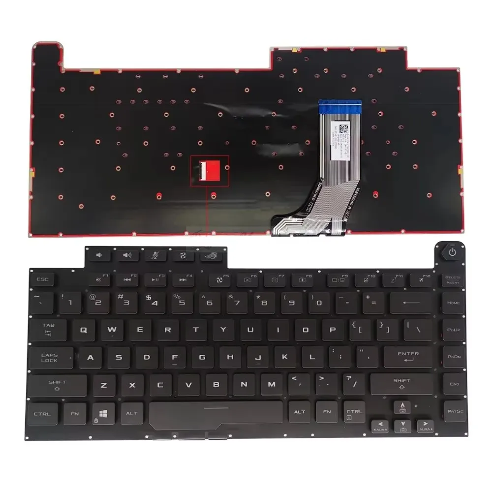 

G532 US/RU RGB Backlit Keyboard for ASUS ROG Strix SCAR G532LWS G532LV G532LW G531 G531GW G531GV G531GT V184262AS1 0KN1-8T1US11